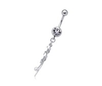 Stone Set with Chain Belly Piercing SPLP-02